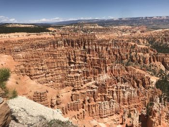 Aerial view of rock formations