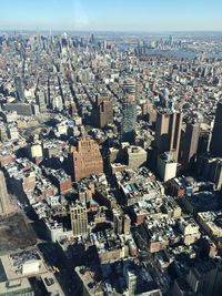 Low angle view of modern cityscape