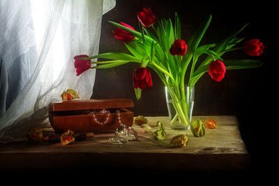 Close-up of flowers in vase