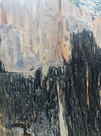 Full frame shot of rocks on cliff