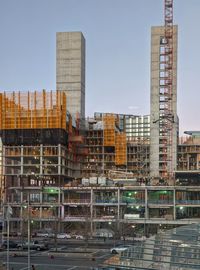 Buildings against sky in city