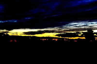 Scenic view of dramatic sky during sunset