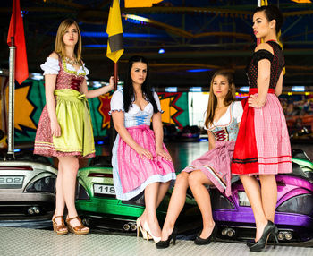 Women in dirndl at oktoberfest