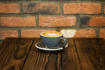 Close-up of coffee on table