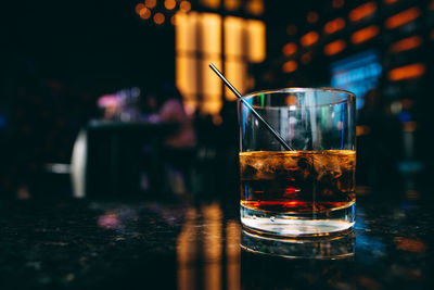 Close-up of drink on table