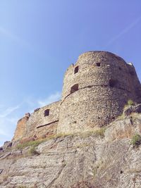 Low angle view of fort