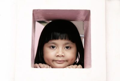 Portrait of smiling girl looking