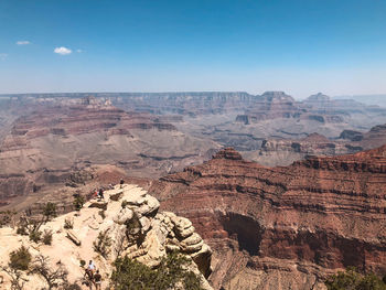 Aerial view of dramatic landscape