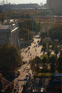 High angle view of cityscape