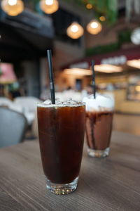 Close-up of coffee on table