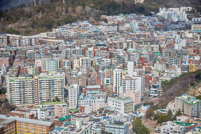 High angle view of townscape