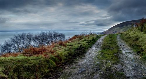 Scenic view of mountain against sky