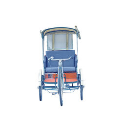 Low angle view of cable against white background