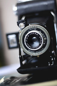 Close-up of vintage camera