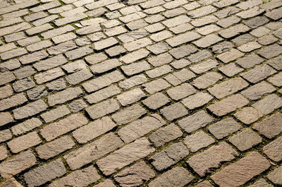 Full frame shot of cobblestone street