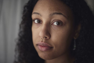 Portrait of pensive young woman