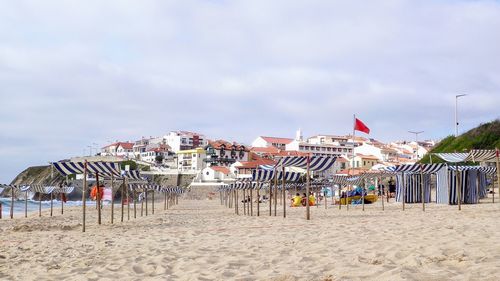 Panoramic view of beach against sky