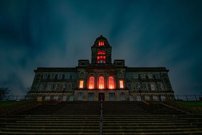 Low angle view of historic building against sky