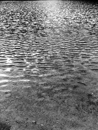 Full frame shot of rippled water in lake