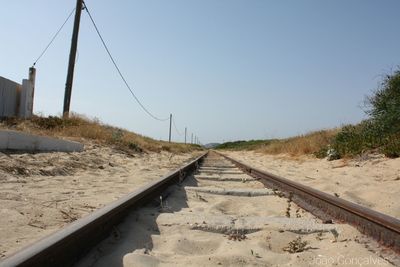 Surface level of railroad tracks