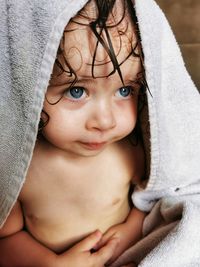 Portrait of cute baby girl