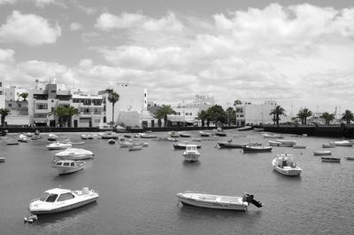 Boats in marina