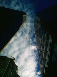 Low angle view of modern building against sky