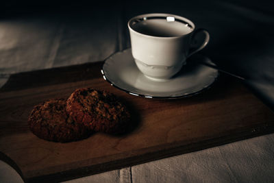 Close-up of coffee on table