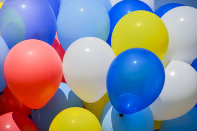 Close-up of multi colored balloons