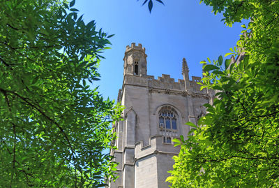 Low angle view of historic building against sky