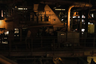 View of factory at night