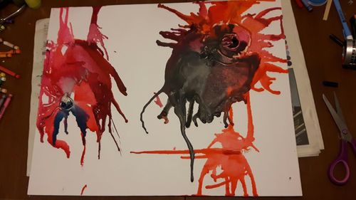 Close-up of red wall