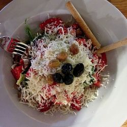 Directly above shot of breakfast in plate