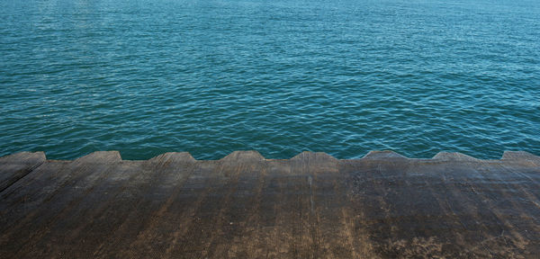 High angle view of sea shore