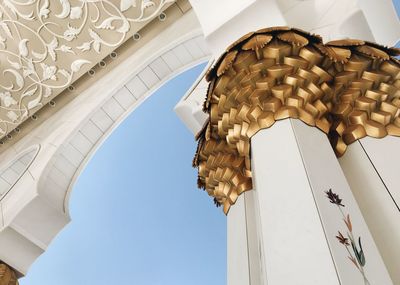 Low angle view of historical building against sky