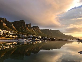 Reflection of clouds in lake