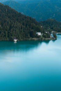 Scenic view of lake against mountain