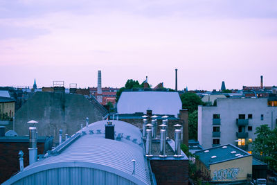 Panoramic shot of cityscape against sky