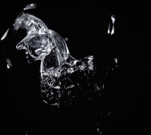 Blurred motion of man at night