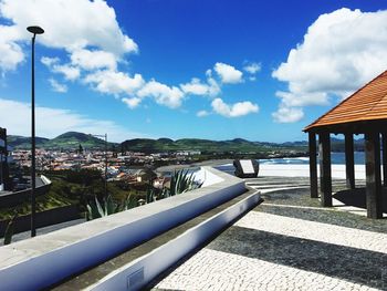 View of bridge over river