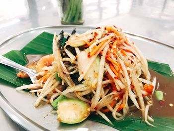 Close-up of food in plate