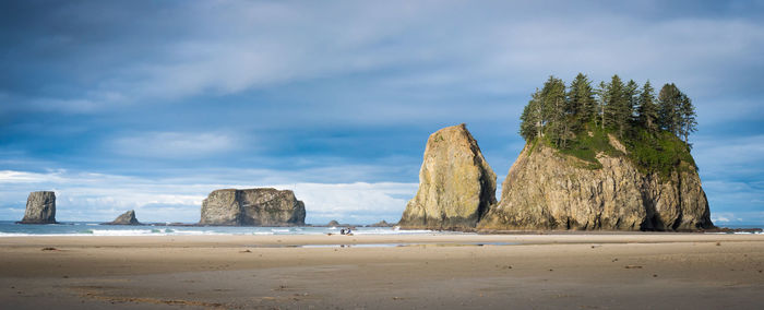 Panoramic view of beach against sky