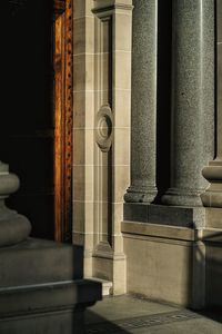Close-up of door of building