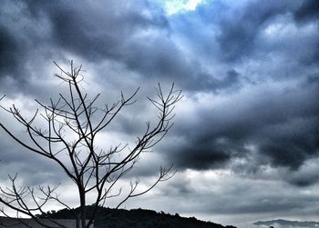 Low angle view of cloudy sky