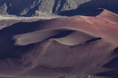 High angle view of shadow on sand