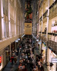 Crowd in city at night