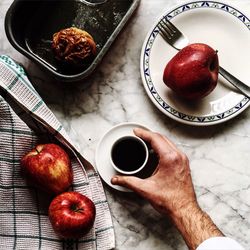 Close-up of food on table