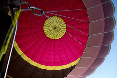 Directly below shot of hot air balloon