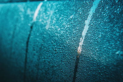 Full frame shot of water drops on wall