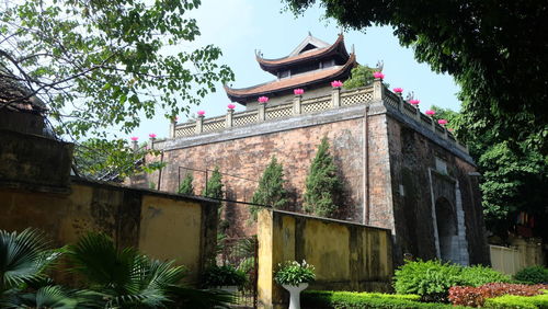 Low angle view of castle against sky